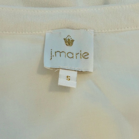 NWOT J. Marie Dani embroidered top in white - Picture 9 of 9
